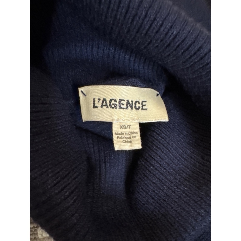 L’AGENCE Odette Turtleneck Sweater in Midnight Blue Size XS - Picture 3 of 6
